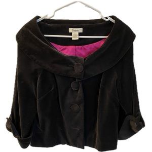 Cambridge Dry Goods velveteen cropped jacket, size 12, excellent condition.
